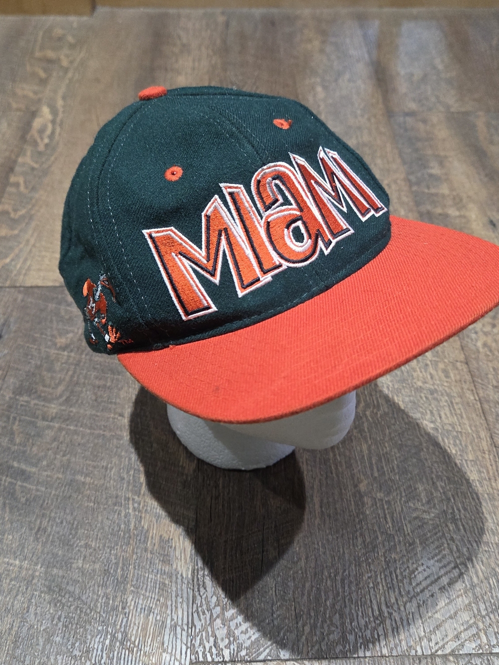 Top of the World Miami Snapback Hat in Green and Orange